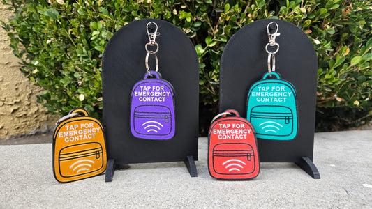 Emergency Contact Backpack Keychain – NFC Enabled for Kids